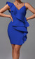 Ruffle Detail Dress Blue