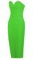 Strapless Draped Detail Midi Dress Green