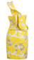 One Shoulder Ruffle Dress Yellow