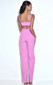 Strappy Structured Jumpsuit Pink