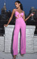 Strappy Structured Jumpsuit Pink