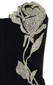 Rhinestone Flower Strapless Maxi Dress Black