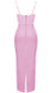 Draped Corset Maxi Dress Pink