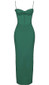 Draped Corset Maxi Dress Green
