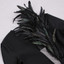 Long Sleeve Feather Detail Dress Black