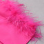 Long Sleeve Feather Detail Blazer Dress Hot Pink