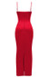 Corset Detail Maxi Dress Red