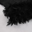 Long Sleeve Rhinestone Feather Dress Black