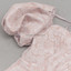 Puff Sleeve Floral Draped Midi Dress Pink
