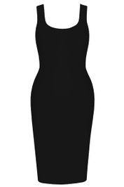 Backless Midi Dress Black