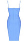 Bustier Detail Structured Midi Dress Blue