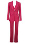 Sparkly Long Sleeve Three Piece Suit Hot Pink
