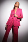 Sparkly Long Sleeve Three Piece Suit Hot Pink
