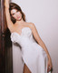 Strapless Rose Bustier Maxi Dress White