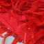 Strapless Feather Sequin Dress Red