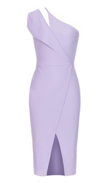 One Shoulder Midi Dress Lavender