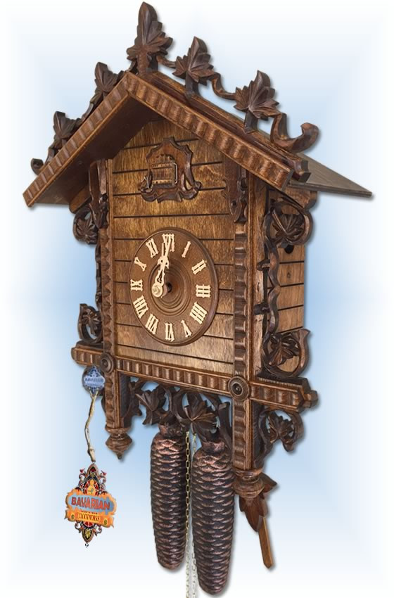 Schwer 2 Tone Railway cuckoo clock 17'' Bavarian Clockworks