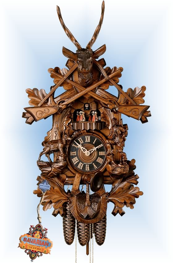 Hones Ibex Hunter cuckoo clock 30'' Bavarian Clockworks
