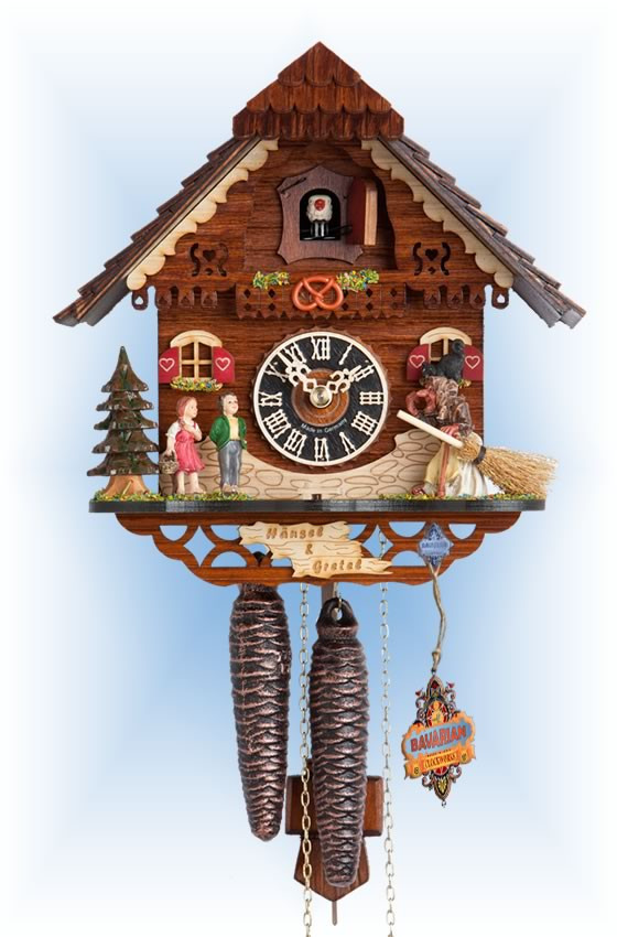 Hones Hansel & Gretel cuckoo clock 9'' Bavarian Clockworks