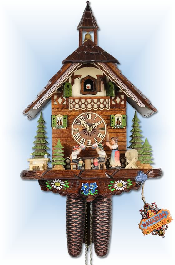 Adolf Herr Tipsy Bros cuckoo clock 17'' Bavarian Clockworks
