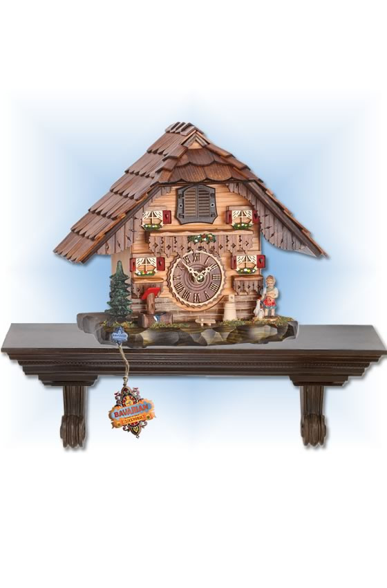 Trenkle Black Forest Mantle cuckoo clock 8'' Bavarian Clockworks