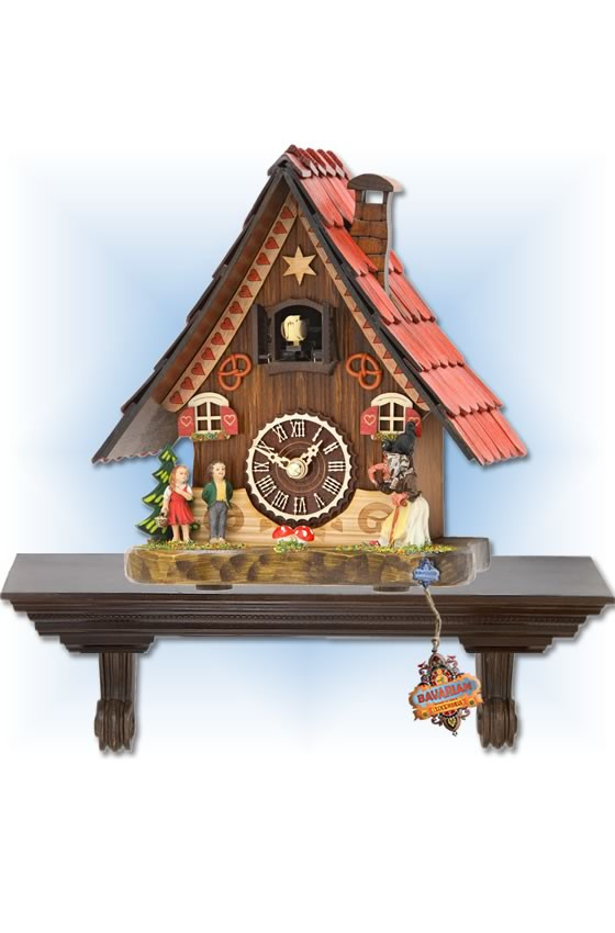 Trenkle Fairytale Mantle cuckoo clock 8'' Bavarian Clockworks