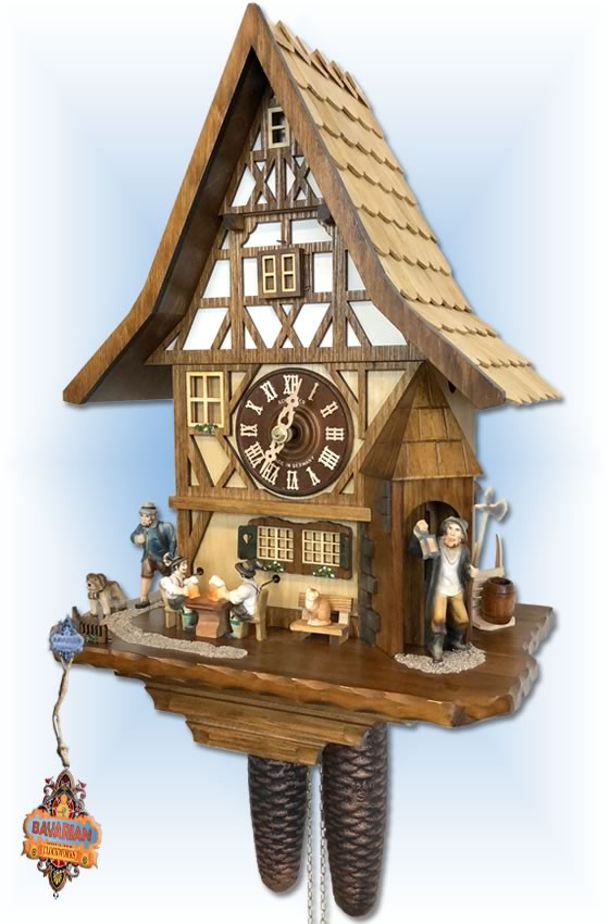 Night Watchman Cuckoo Clock 8T 525/9 by Schneider