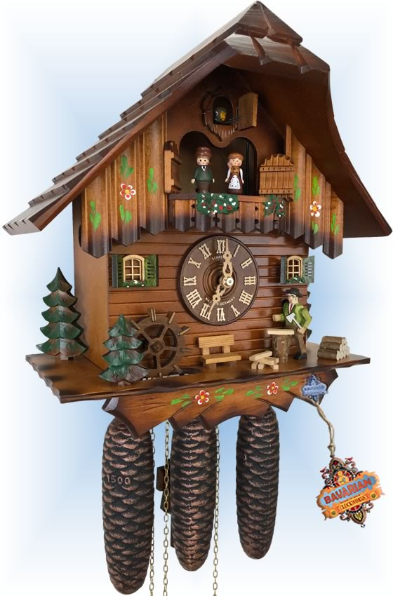 Woodcutter Cuckoo Clock by Schneider Discount Sale