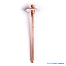 Path Light with Architectural grade copper adjustable ground mounted fixture with 6" top and 20" post
