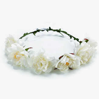 Boho Flower Crown - Ivory