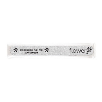 Flowery Disposable Nail File - Silver 100/180