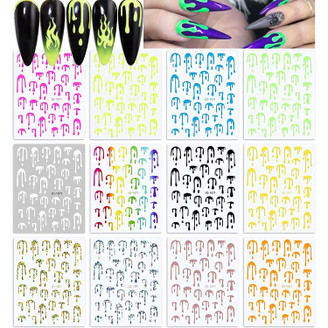 Nail Stickers- 12 Sheets Drip Drops