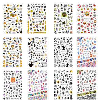 Nail Stickers - 12 Sheets Happy Halloween