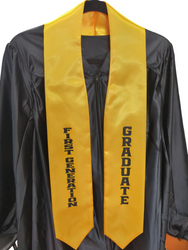 A First Generation Graduate Graduation Stole (Gold/ Black)