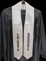 A First Generation Graduate Graduation Stole (Silver/Black)