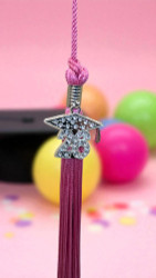 2026 HOT PINK Bling Tassel (Grad Cap Bling) 