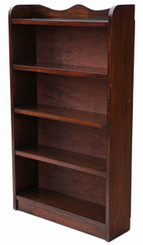Antique quality Victorian style mahogany open bookcase display shelves