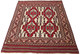 Antique large quality Persian Saghari hand woven wool rug cream red ~10'x7'