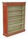 Antique quality large Victorian style walnut adjustable bookcase ~4' x 5'