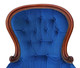 Antique quality Victorian C1870 mahogany spoon back armchair slipper