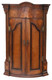 Antique quality Georgian C1760 inlaid crossbanded oak corner cupboard