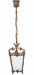 Antique ormolu brass bronze hanging lantern hall chandelier FREE DELIVERY