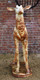 Antique reclaimed large life size cast iron female deer statue