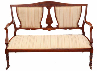 Antique quality Victorian C1880 inlaid rosewood sofa