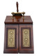 Antique Art Nouveau beech walnut and brass coal scuttle box C1910