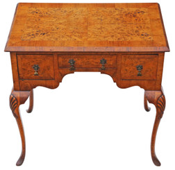 Antique quality Georgian revival walnut lowboy writing side table C1920