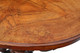 Antique Victorian inlaid figured walnut oval side supper tea table