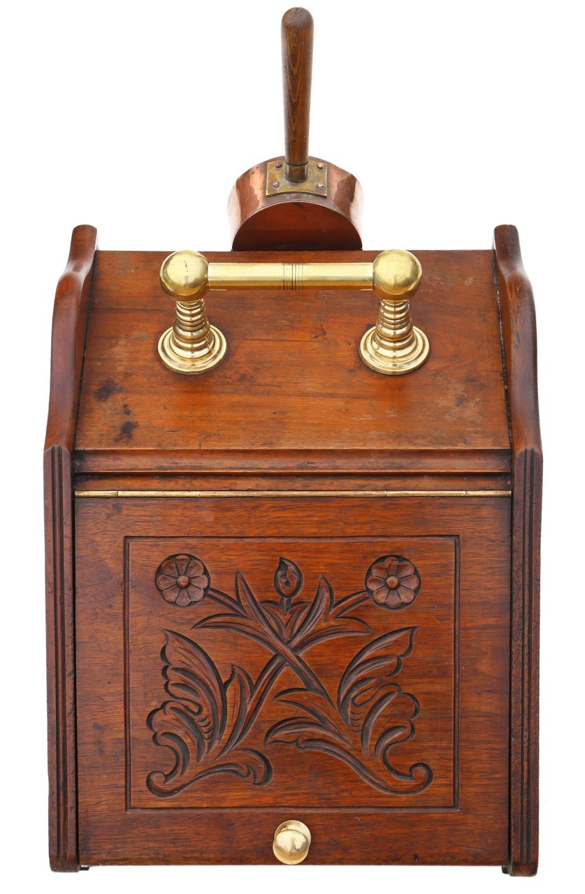 Vintage Holland Perdonium Coal Scuttle Box or Cabinet