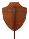 Antique quality Victorian mahogany shield pole screen C1870 