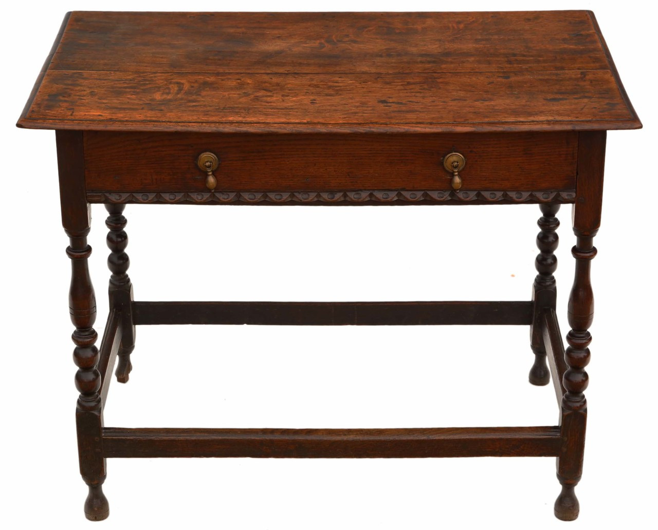 Antique Georgian 18th Century Oak Writing Side Or Occasional Table